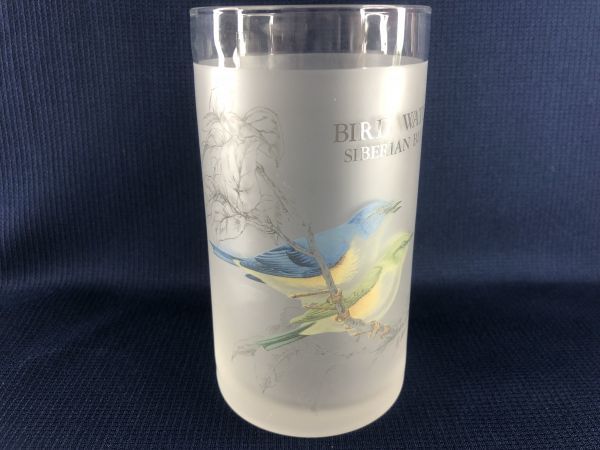  ultimate beautiful goods * HOYA glass made BIRD WATCHING bird-watching bird glass tumbler set control 1805 D-5