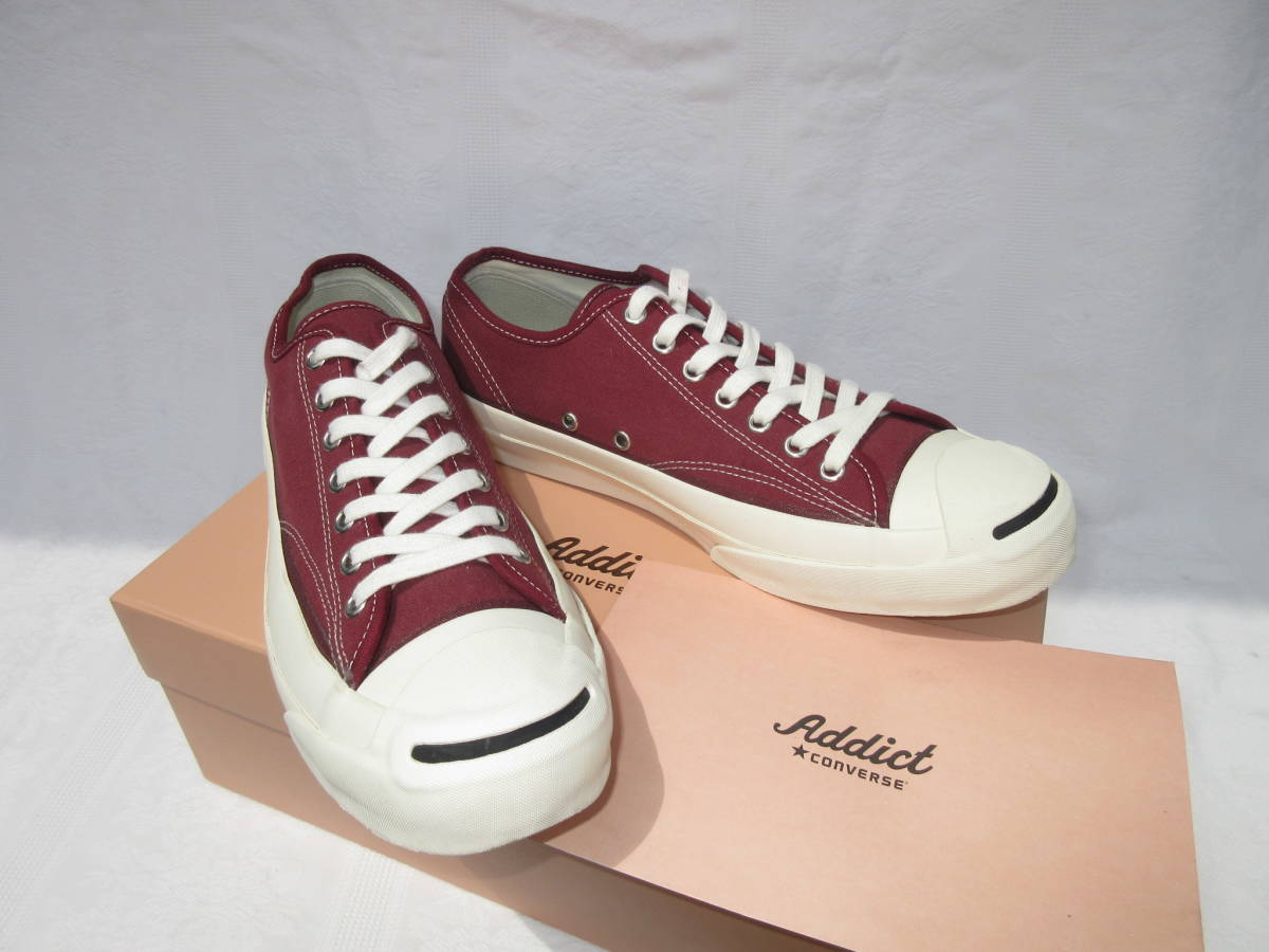 送料無料 中古 CONVERSE ADDICT コンバース アディクト JACK PURCELL CANVAS ジャックパーセル キャンバス 1CL445 エンジ US8.5 27.0cm_画像2