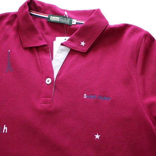 [PT10701] switch motion polo-shirt short sleeves bordeaux series M Switch Motion / small size flight OK