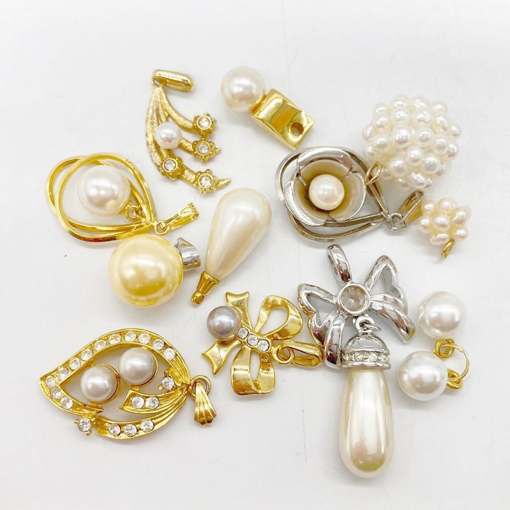 ■パールペンダントトップ31点おまとめ■m重量約64.5g 真珠 あこや 淡水 ベビー バロック pearl necklace jewelry accessory silver CE0 ○_画像3