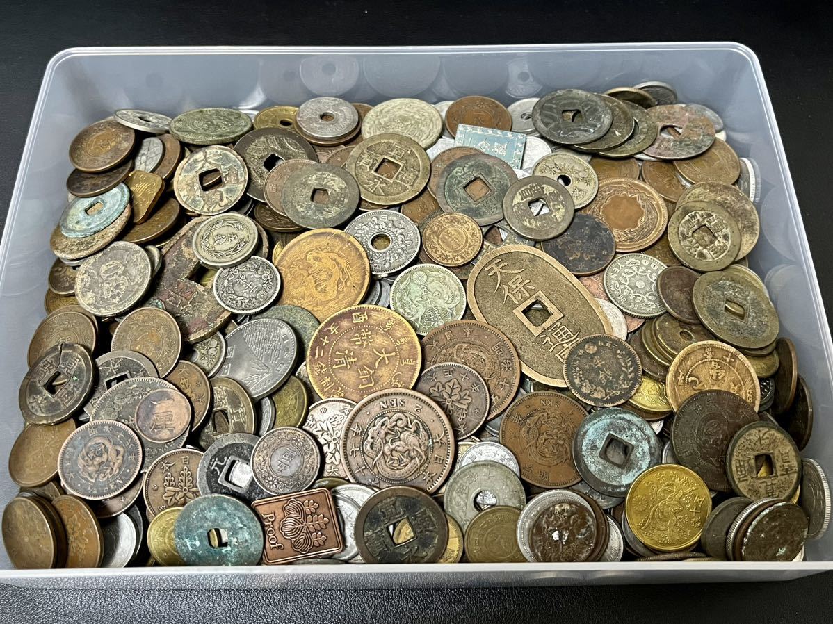 偉大な まとめて 黄銅貨 古銭 無選別 まとめ 8.2kg 旧貨幣/金貨/銀貨
