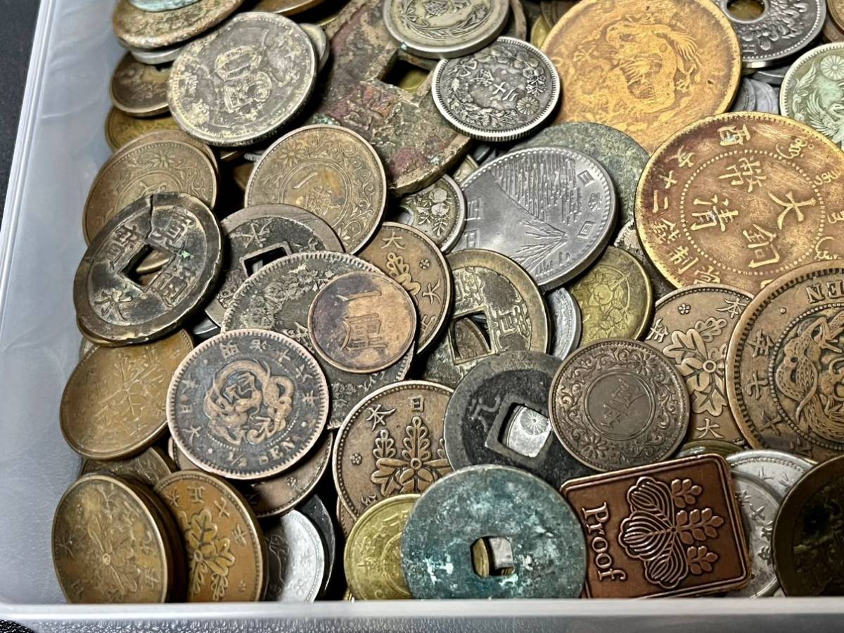 偉大な まとめて 黄銅貨 古銭 無選別 まとめ 8.2kg 旧貨幣/金貨/銀貨