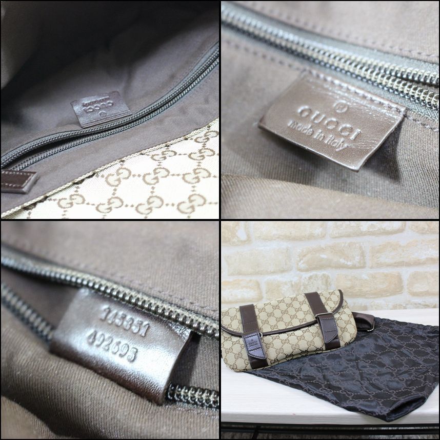 超美品 GUCCI グッチ GGキャンパス ウエストポーチ ボディバッグ | www