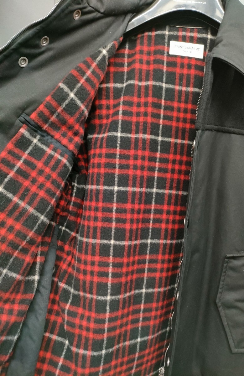 2017AW Saint Laurent Paris中綿ヨーク切替えブルゾン/サンローラン