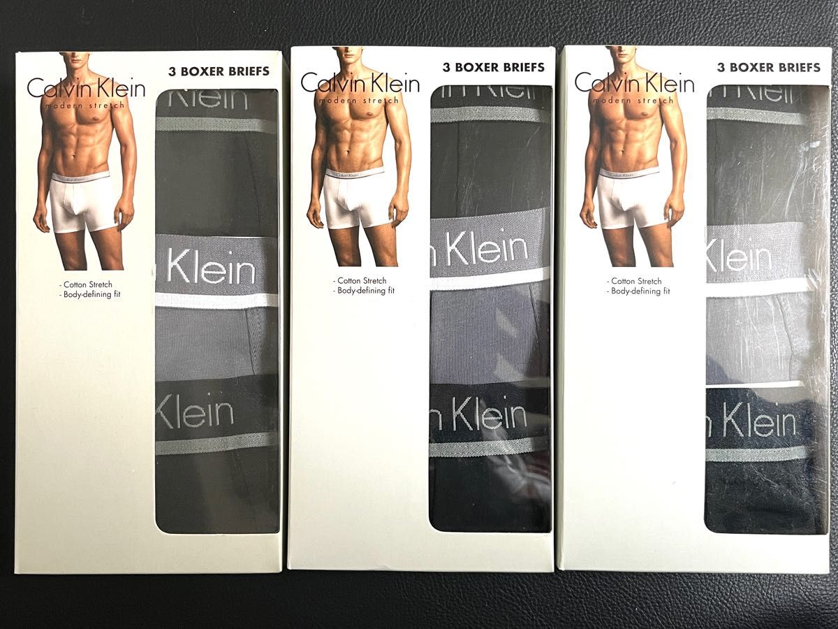 【3箱9枚セット】 Calvin Klein ボクサーブリーフ 3枚組 XL