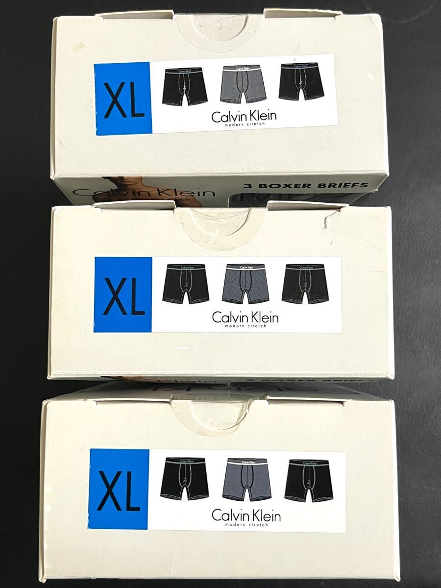 【3箱9枚セット】 Calvin Klein ボクサーブリーフ 3枚組 XL