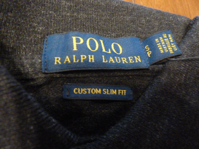  снижение цены [ новый товар ]POLO Ralph Lauren рубашка-поло America S размер Япония M размер угольно-серый CUSTOM SLIM FIT