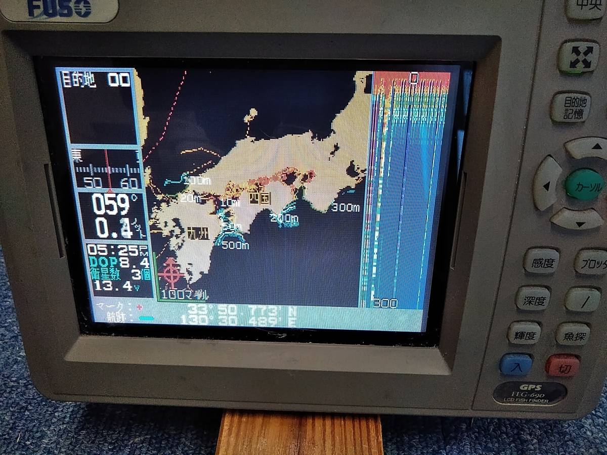 9★中古品 　FUSO FEG-690 GPS 魚探　200kHz ★_画像4