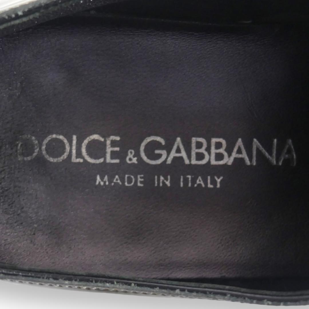 即決★イタリア製 DOLCE&GABBANA★27.5cm レザーレースアップシューズ メンズ 8.5 本革 本皮 革靴_画像7