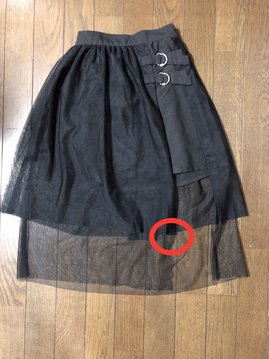 女の子 半袖 トップス チュールスカート ベージュ ブラック GU キッズサイズ S 120｜PayPayフリマ