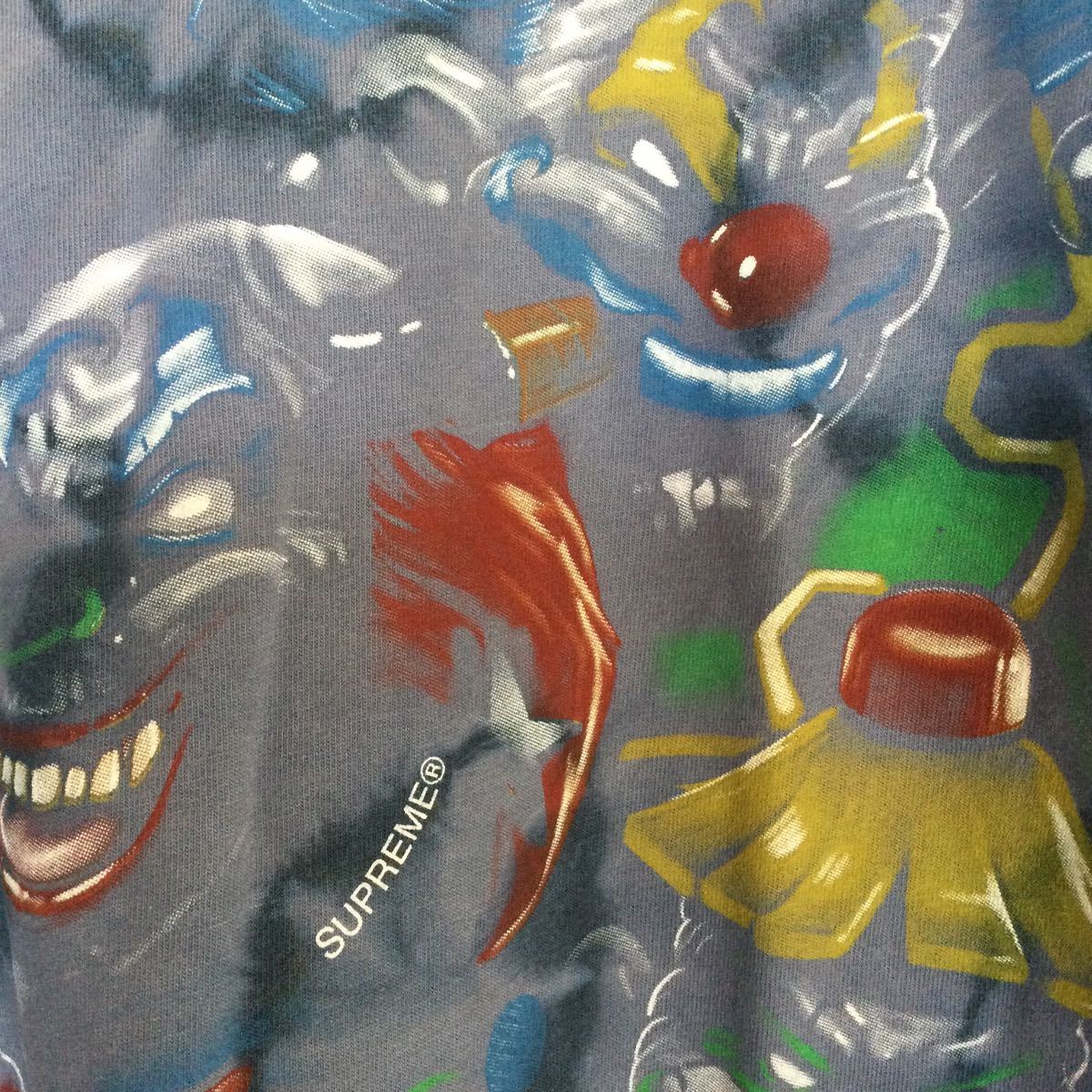 新品 シュプリーム SUPREME Clowns Tee Tシャツ BLEACHED NAVY ネイビー 紺 半袖Tシャツ_画像5