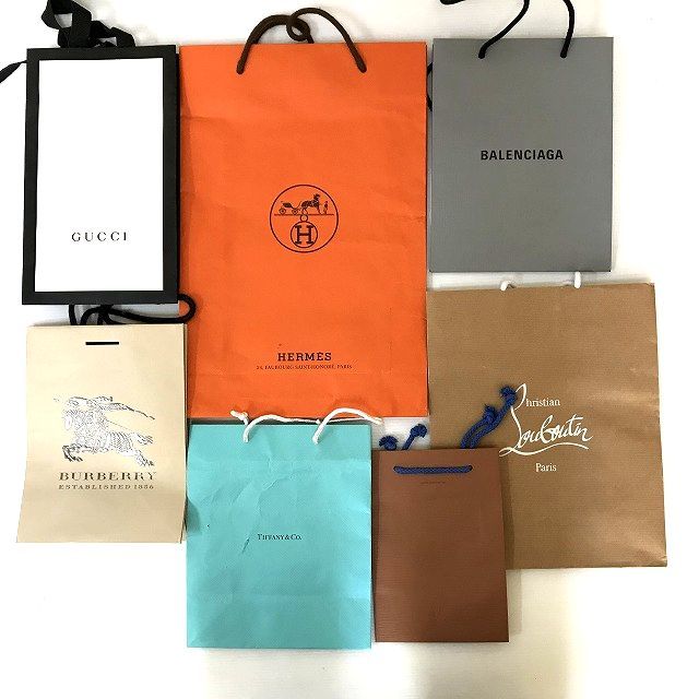 A棚２）GUCCI HERMES ハイブランド ショップ袋 7点