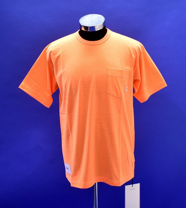 WTAPS (ダブルタップス) BLANK SS 04 / TEE. COPO191ATDT-CSM04 半袖 ポケットTシャツ ORANGE S ポケT クルーネック ビタミン ビビット