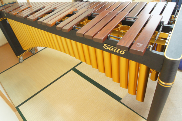 SAITO サイトウ コンサート マリンバ 4-1/2オクターブ 54鍵 C28-F81 低音部2連共鳴管・短管着脱式 フックゴム全交換済み 美品の画像10