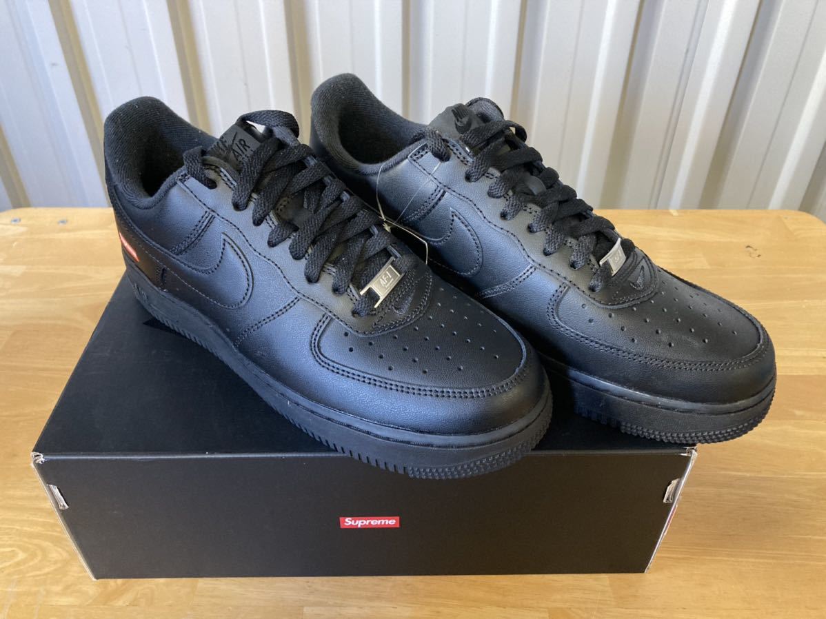 右26cm 左27cm supreme air force1 AF1 Black 黒色 Box logo エア