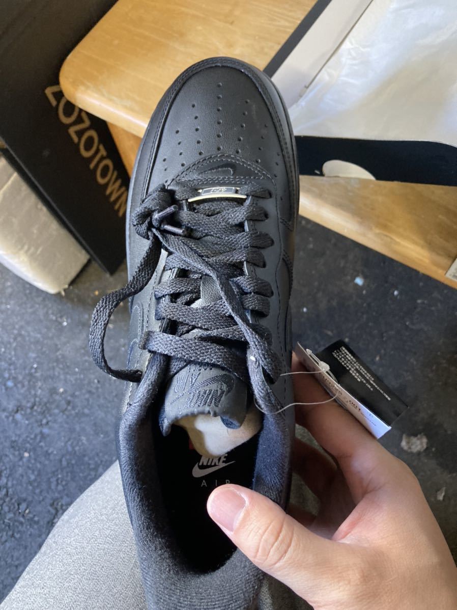 右26cm 左27cm supreme air force1 AF1 Black 黒色 Box logo エア