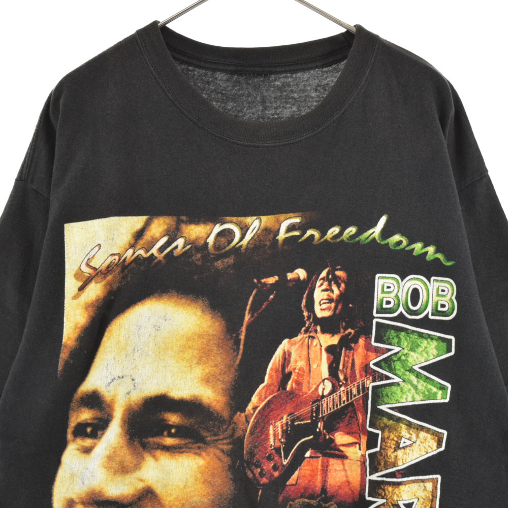 ヴィンテージ 90s BOB MARLEY WHO THE CAP FIT ボブマーリー Tシャツ ブラック_画像3