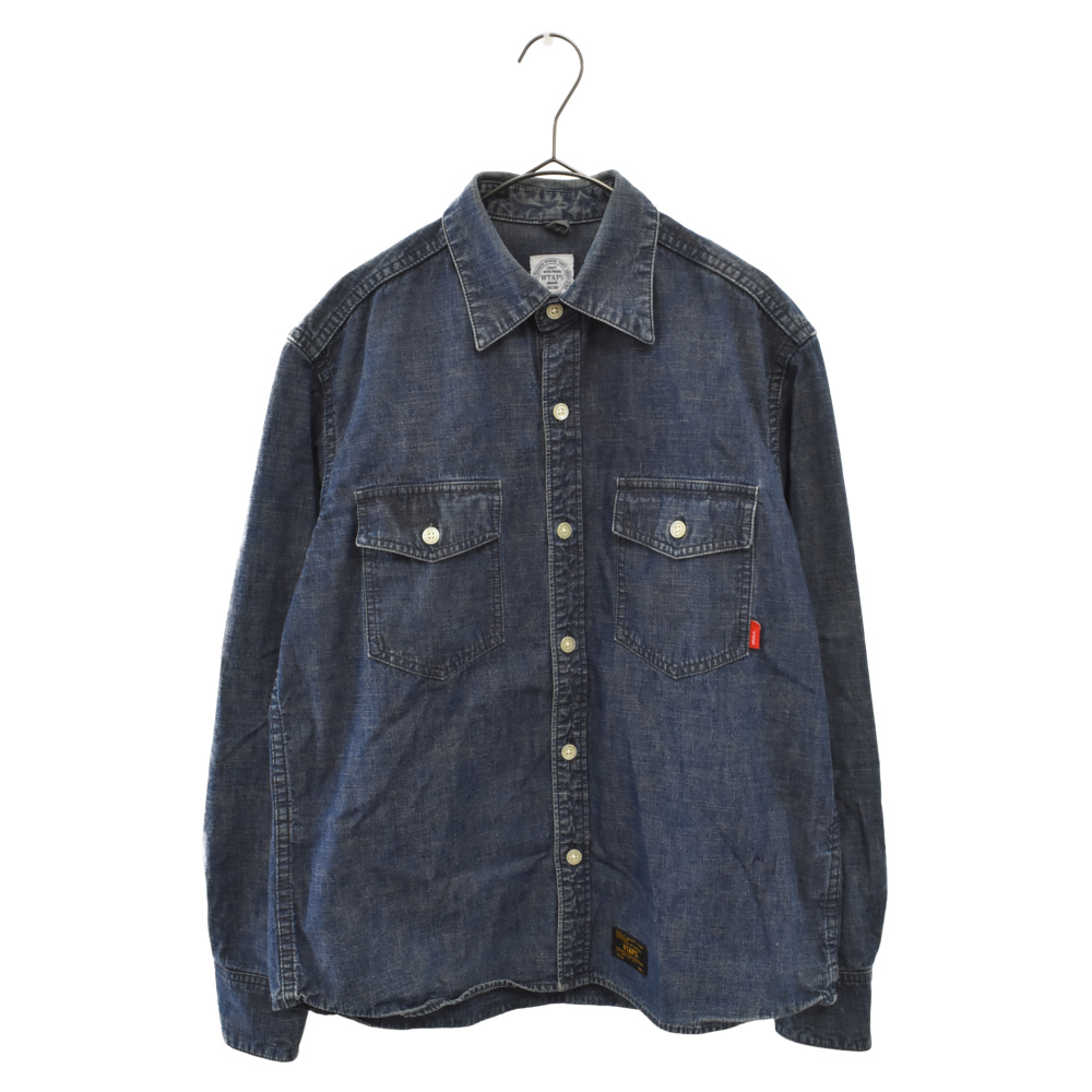 優れた品質 SHIRTS DENIM L/S ダブルタップス 長袖インディゴ ブルー