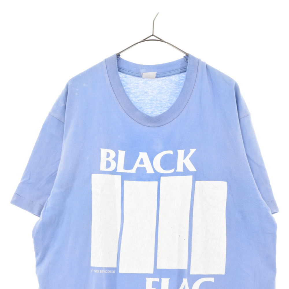 憧れ FLAG BLACK 80s ヴィンテージ ブラックフラッグ ブルー 半袖T