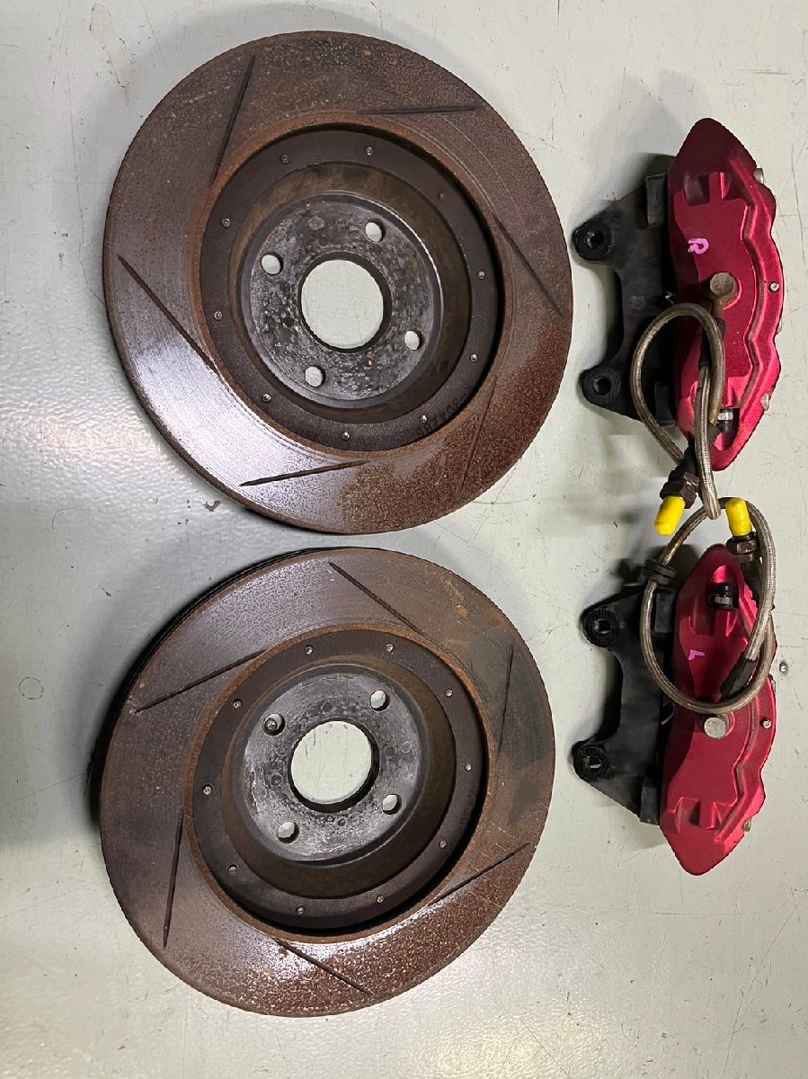 *[ Junk Move Custom L152S non-genuine brake caliper (IDEAL6) SS0725313 disk rotor ( Manufacturers unknown ) slit K-304286]