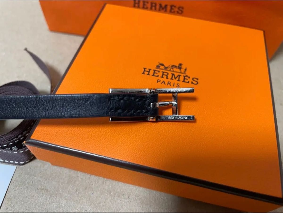 HERMES エルメス レザーブレスレット 《ビーアピ》 ドゥブルトゥール