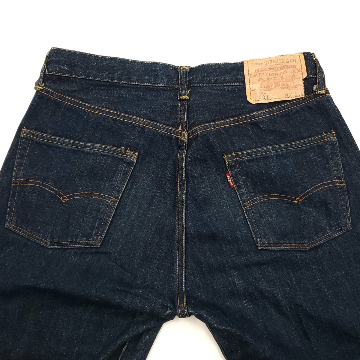 良サイズ濃紺◆Levi's 66501◆W31日本製ビンテージ復刻ジーンズ501XXビッグEリーバイス赤耳BIGEメンズデニムレプリカLVCダブルネーム 627