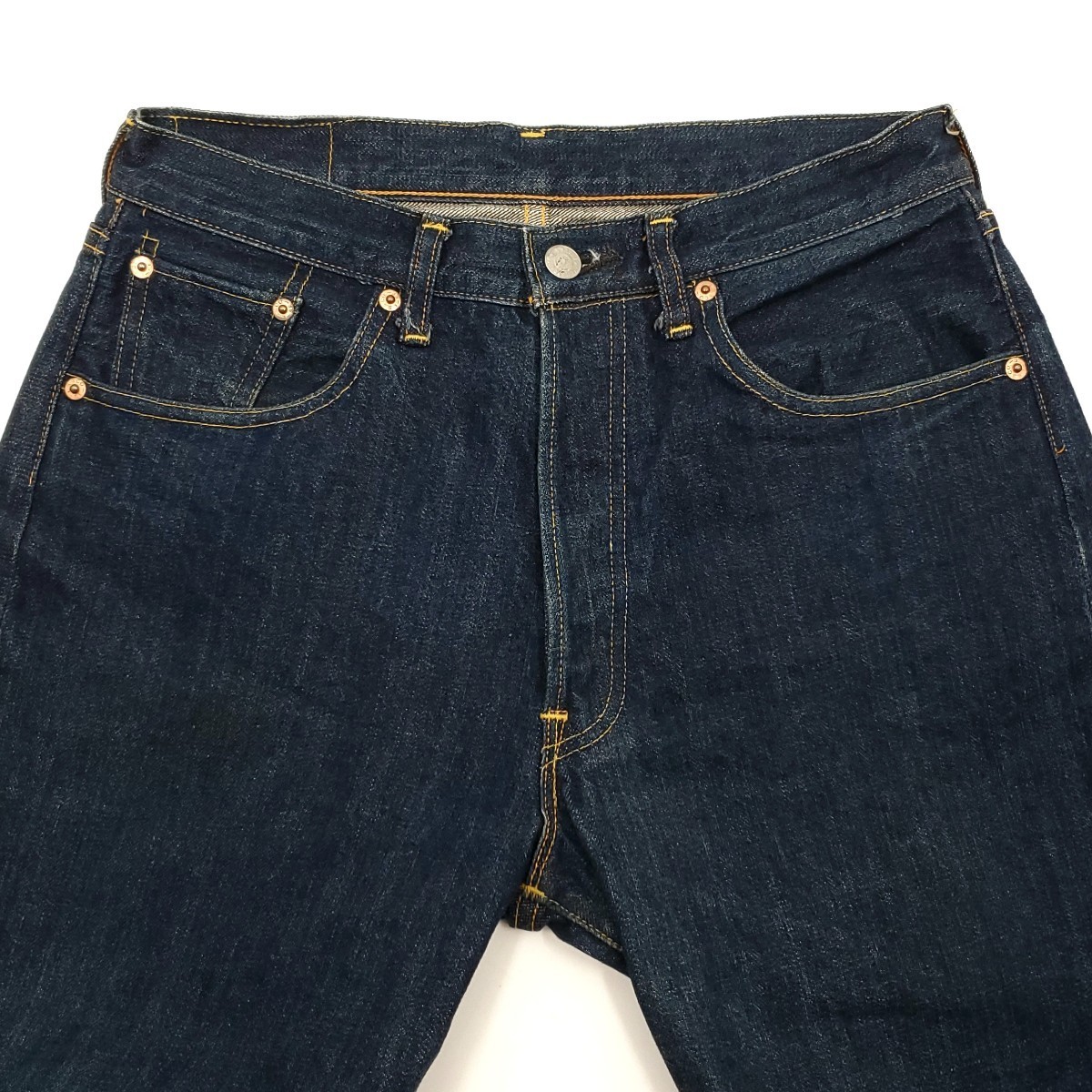 良サイズ濃紺◆Levi's 66501◆W31日本製ビンテージ復刻ジーンズ501XXビッグEリーバイス赤耳BIGEメンズデニムレプリカLVCダブルネーム 627