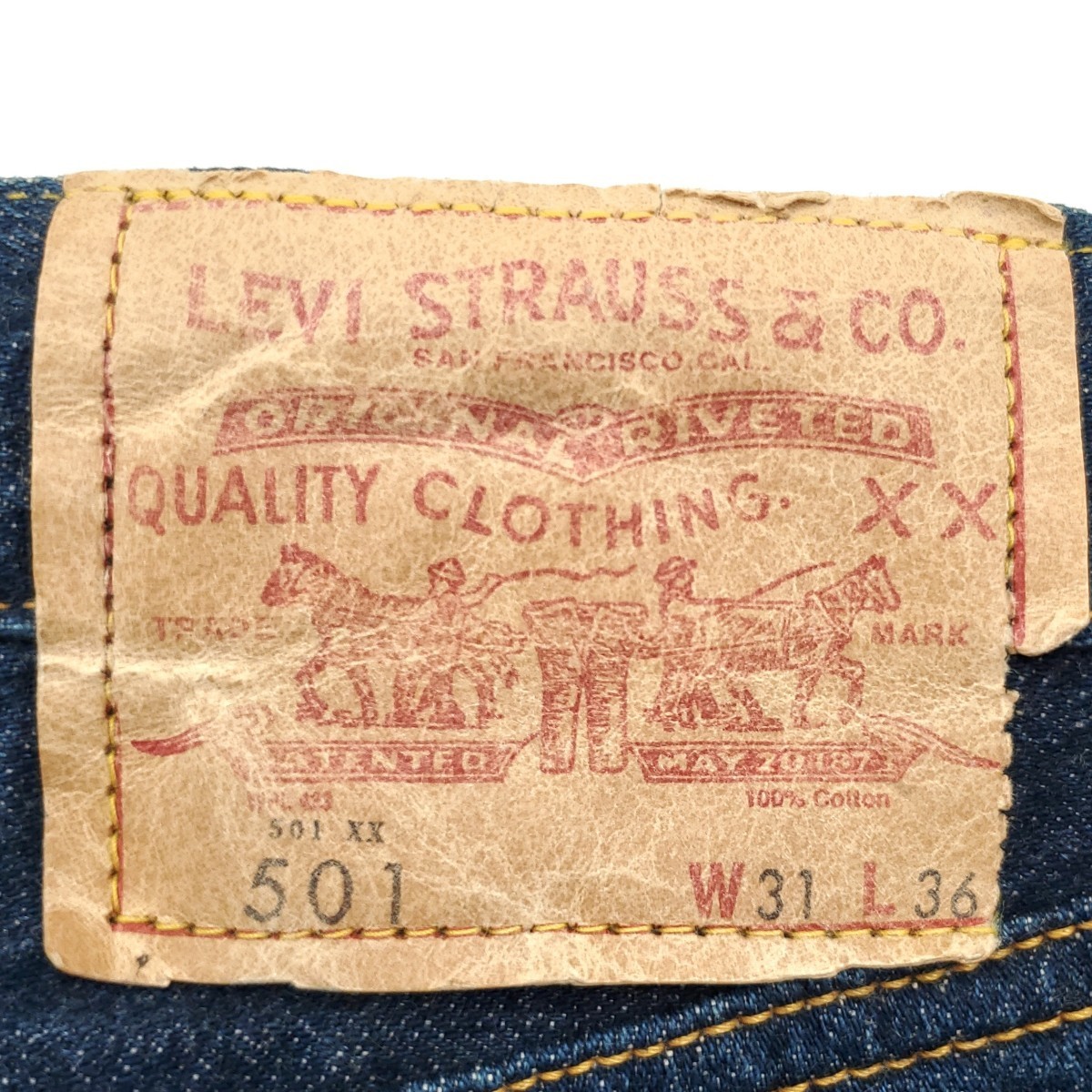 良サイズ濃紺◆Levi's 66501◆W31日本製ビンテージ復刻ジーンズ501XXビッグEリーバイス赤耳BIGEメンズデニムレプリカLVCダブルネーム 627