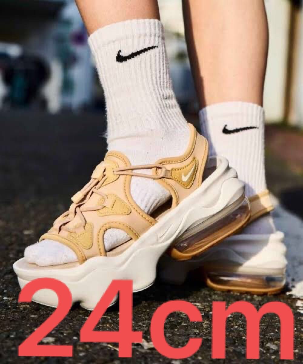 NIKE エアマックスココ サンダル 24cm ベージュ-