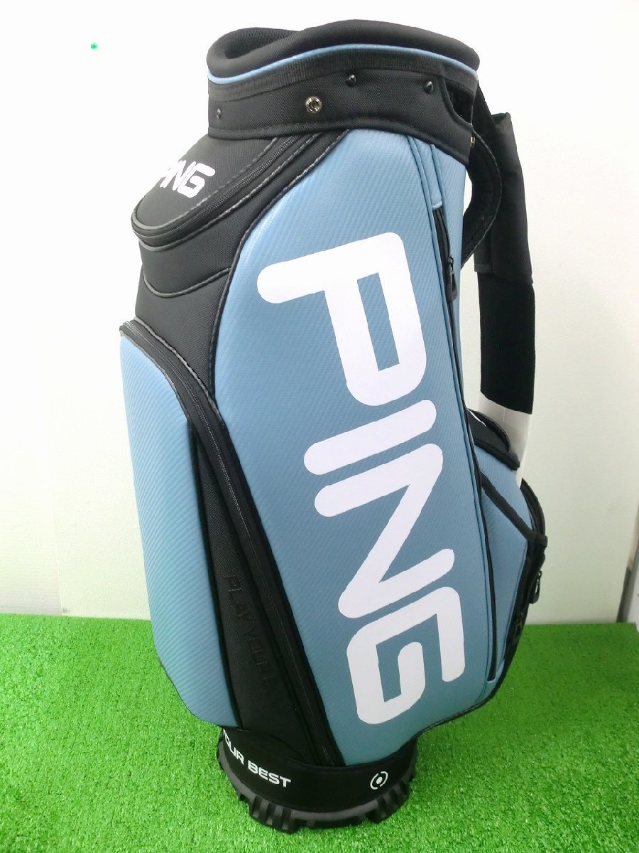 訳あり PING キャディバッグ CB-P223 TOUR LITE 36233-04 ブルーグレー