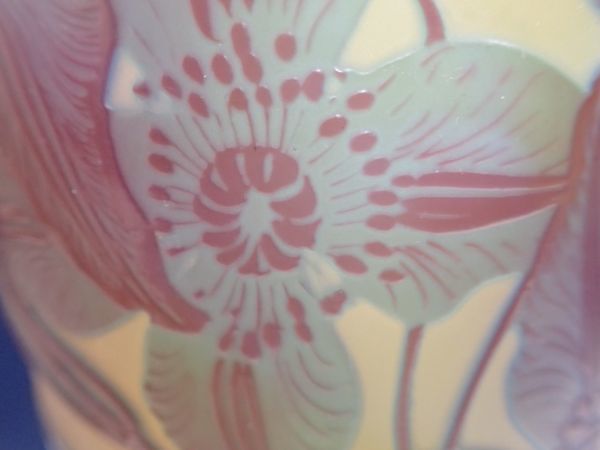 豊20GR3/4自〇エミール・ガレ 花図花瓶 高さ51cm 百貨店購入価格200万円〇の画像10