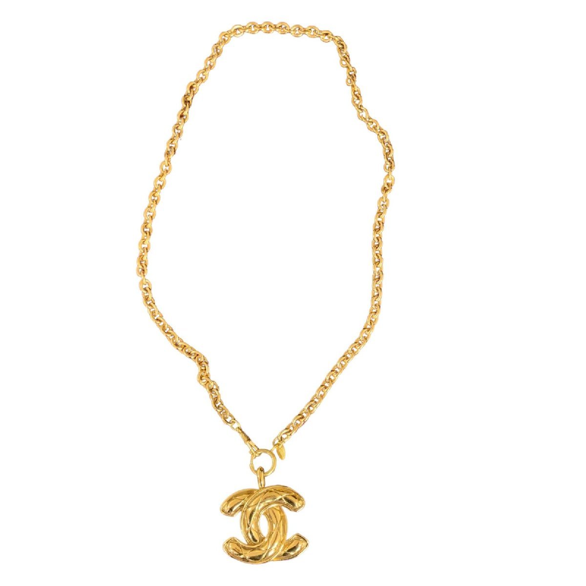 CHANEL シャネル ココマーク マトラッセ ネックレス ゴールドカラー