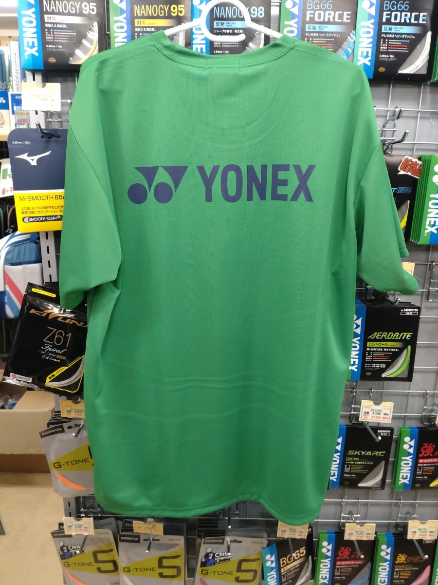 【16662Y(469) M 】YONEX（ヨネックス）ユニTシャツ フレッシュグリーン Mサイズ 新品未使用 タグ付き  展示会限定 軟式テニスの画像2