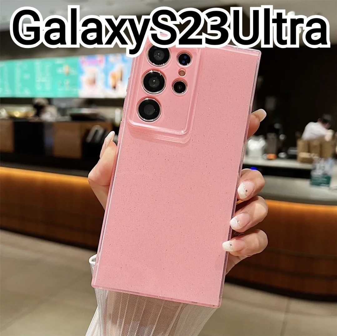 2022新作モデル GalaxyS23Ultra ケース ウェーブフレーム クリアケース