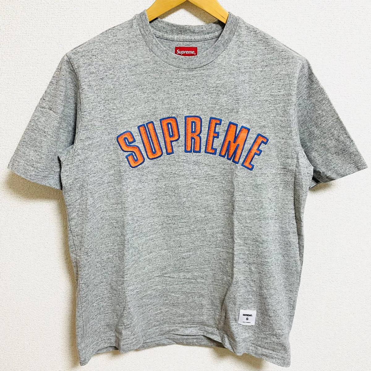 Supreme Printed Arc Logo S/S Top Tee Heather Grey Orange S 18aw 2018年 ヘザーグレー オレンジ プリント アーチロゴ ショートスリーブ