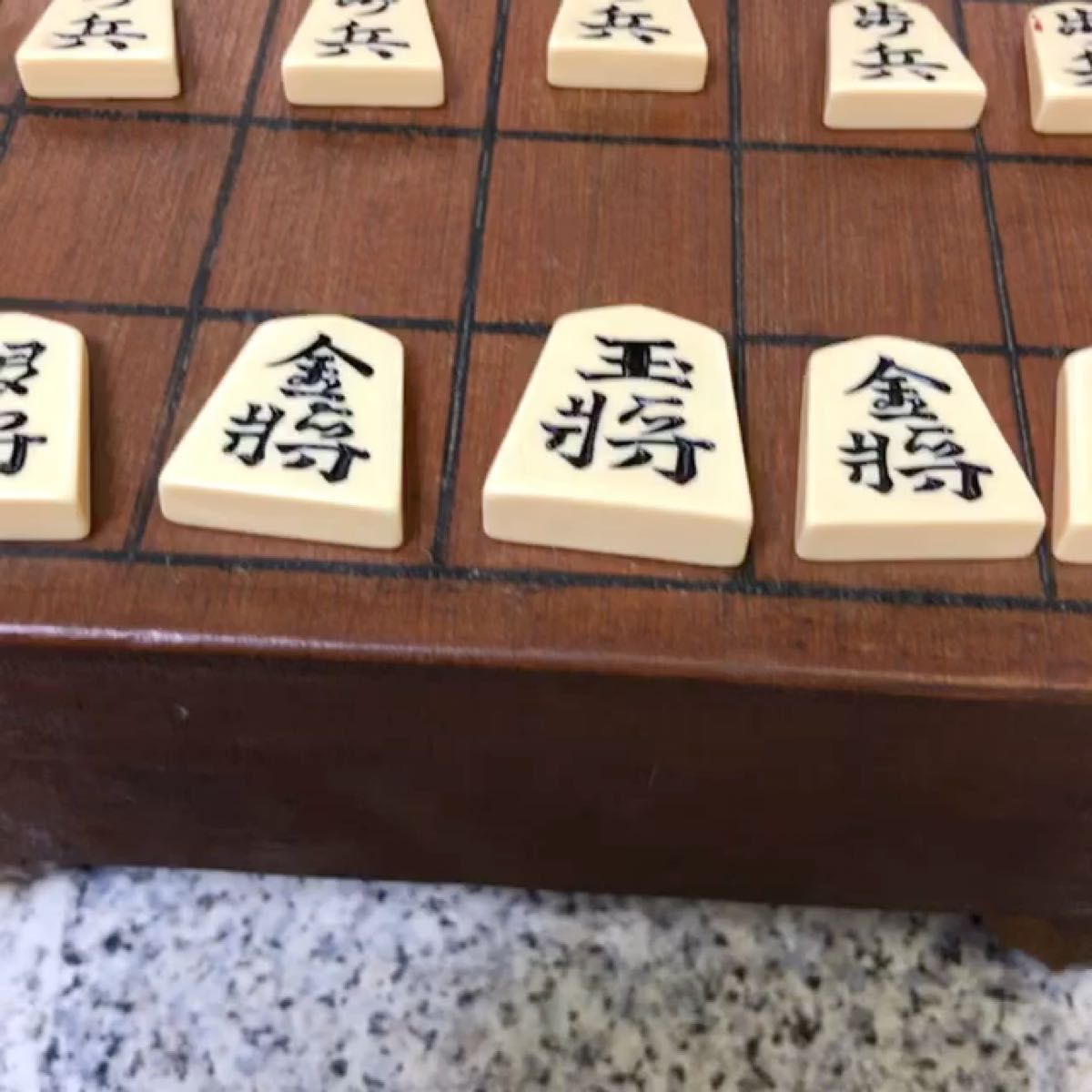 レトロ将棋板と駒セット