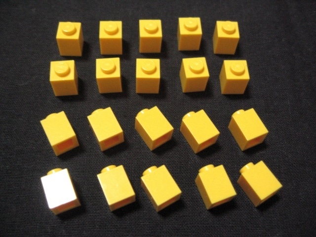 凸レゴ凸　%3005　1x1ブロック（黄）　20個_画像1