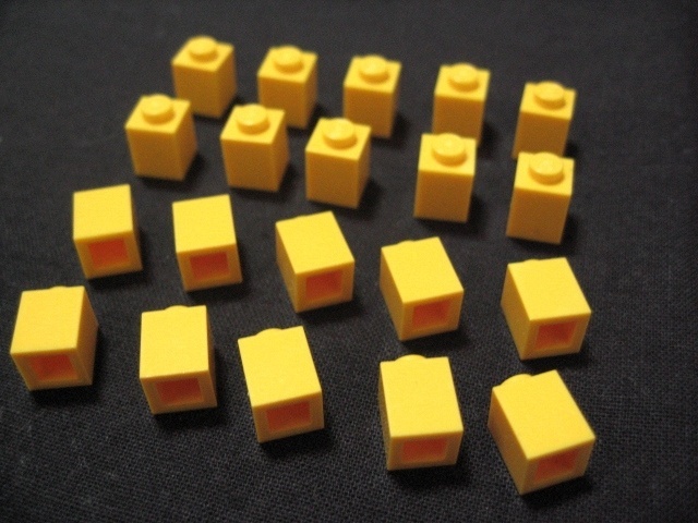 凸レゴ凸　%3005　1x1ブロック（黄）　20個_画像2