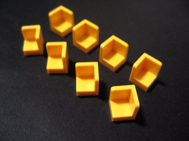 凸レゴ凸　%6231　1x1コーナーパネル（黄）　8個_画像2
