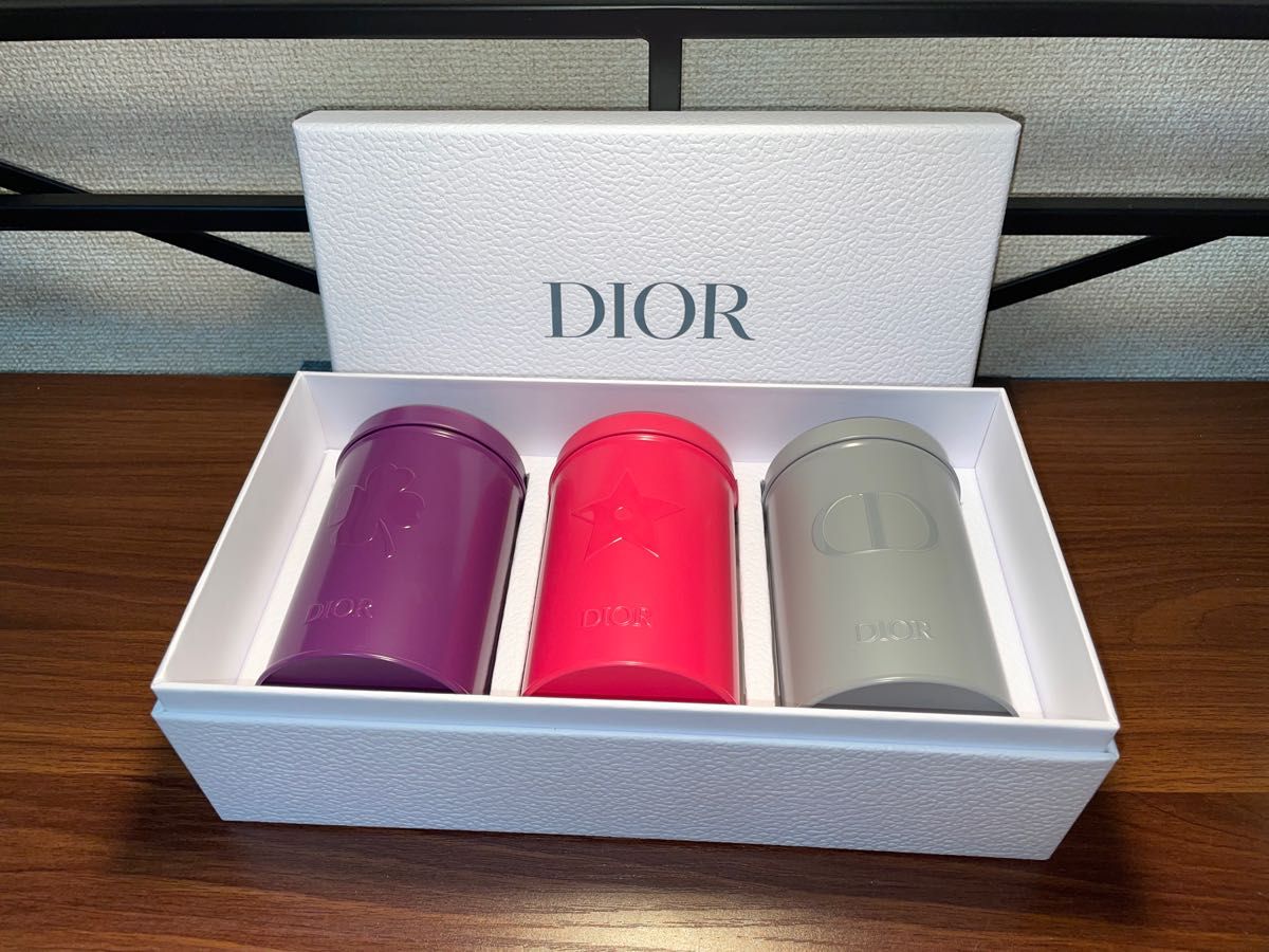 クリスチャンa ディオール Dior ノベルティ キャニスター缶 3個セット