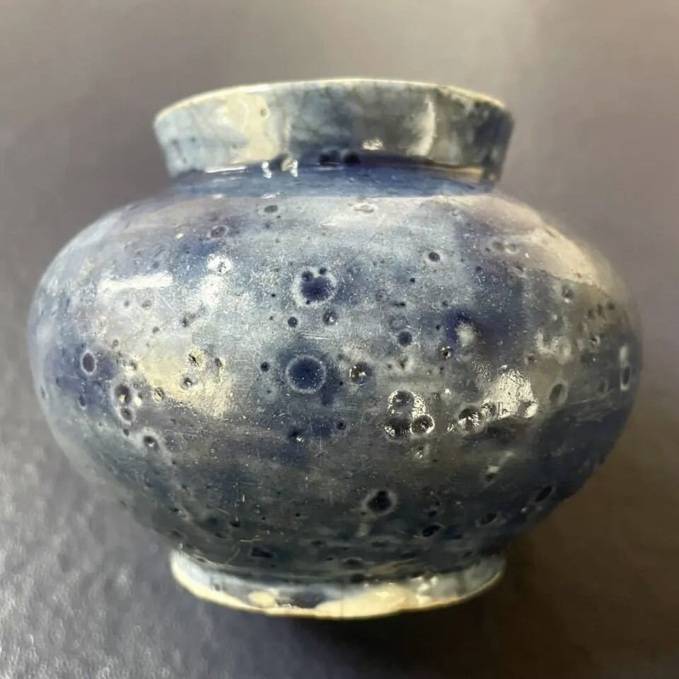 P』李朝瑠璃小壺瑠璃釉 白磁 唐物 古玩 丸壺 共箱① | normanhubbard.com