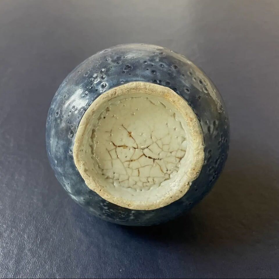 P』李朝瑠璃小壺瑠璃釉 白磁 唐物 古玩 丸壺 共箱① | normanhubbard.com