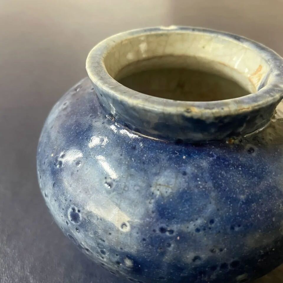 P』李朝瑠璃小壺瑠璃釉 白磁 唐物 古玩 丸壺 共箱① | www.namakafloat.com