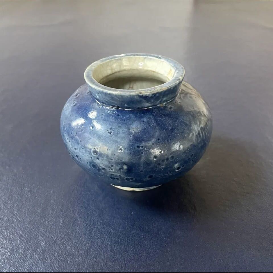 P』李朝瑠璃小壺瑠璃釉 白磁 唐物 古玩 丸壺 共箱① | normanhubbard.com