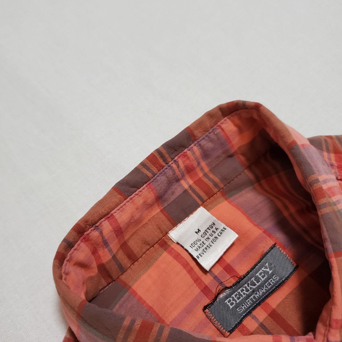 【BERKLEY SHIRTMAKERS】 MADE IN USA 半袖シャツ_画像8