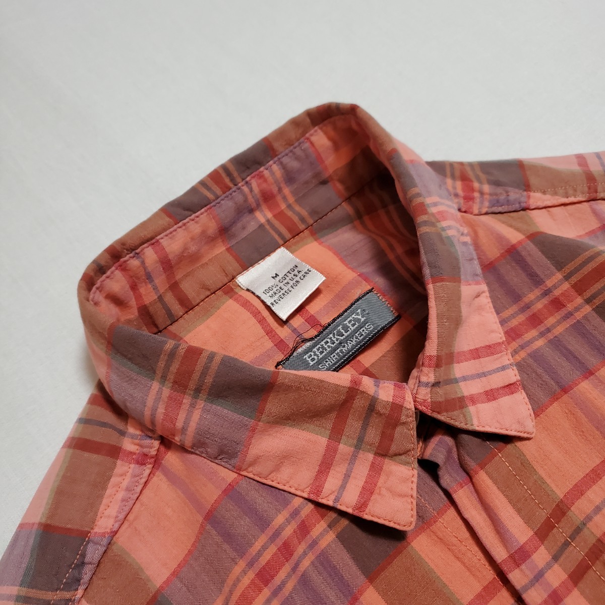 【BERKLEY SHIRTMAKERS】 MADE IN USA 半袖シャツ_画像7