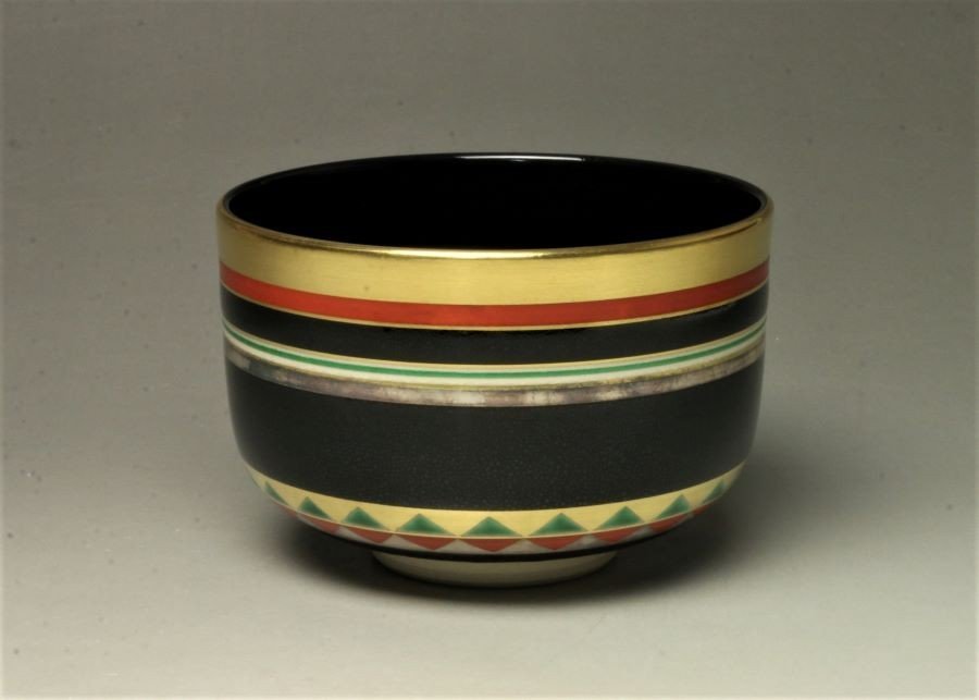 □三和堂□七代高橋道八 倣仁阿弥翁作色絵独楽 □三和堂□七代高橋道八 倣仁阿弥翁作色絵独楽