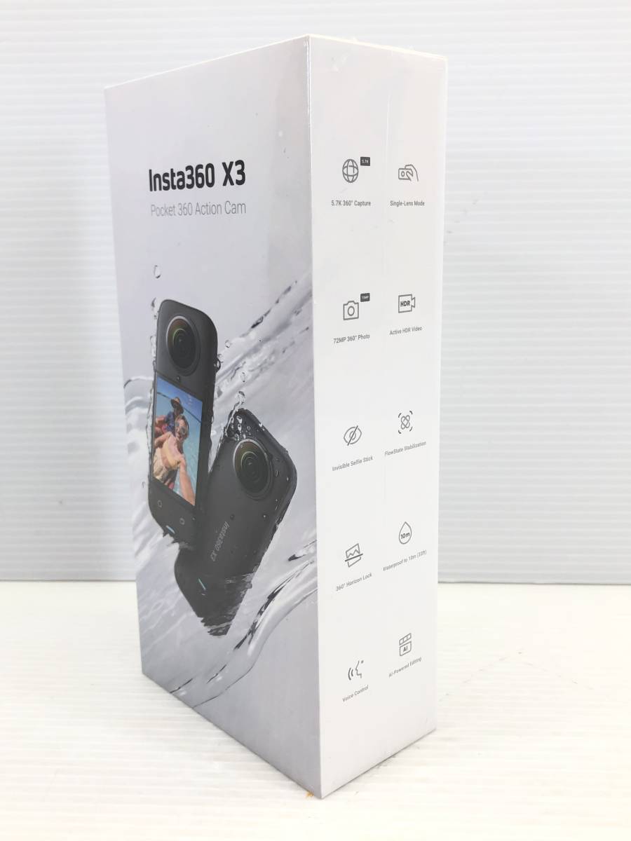 ○insta360 X3 アクションカメラ 360度カメラ CINSAAQ/B 未開封品