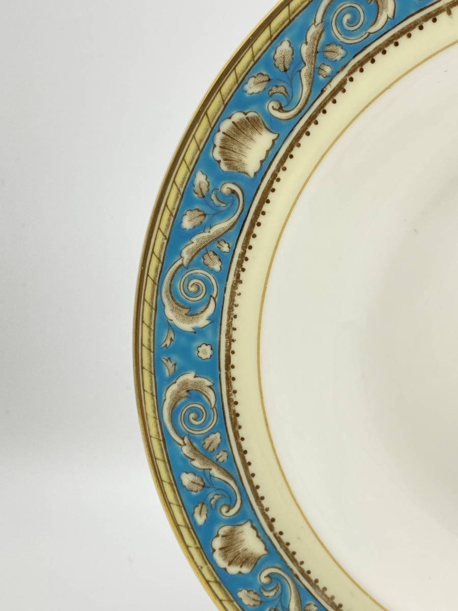 ＊レア＊　WEDGWOOD ウェッジウッド RARE RUNNYMEDE TURQUOISE 20cm Dish W3808 ラニーミード ターコイズ 20cm 皿 *T54_画像3