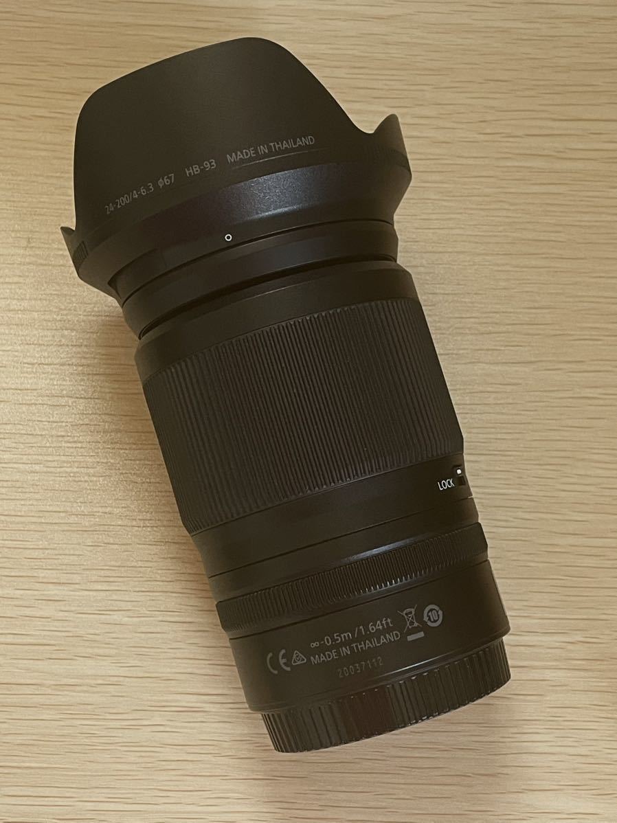 【新品同様】ニコン NIKKOR Z 24-200mm f/4-6.3 VR ミラーレス用 ARCREST保護フィルター付き_画像2